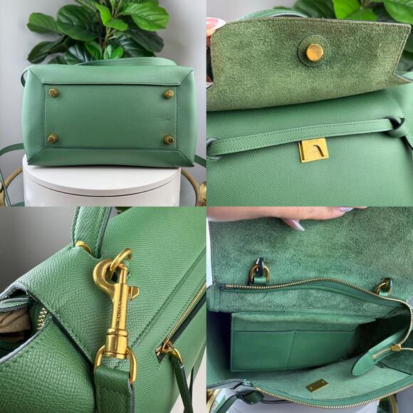 💎✨Authentic Celine Grained Calfskin Nano Belt Bag Pop Green - Picture 5 of 8